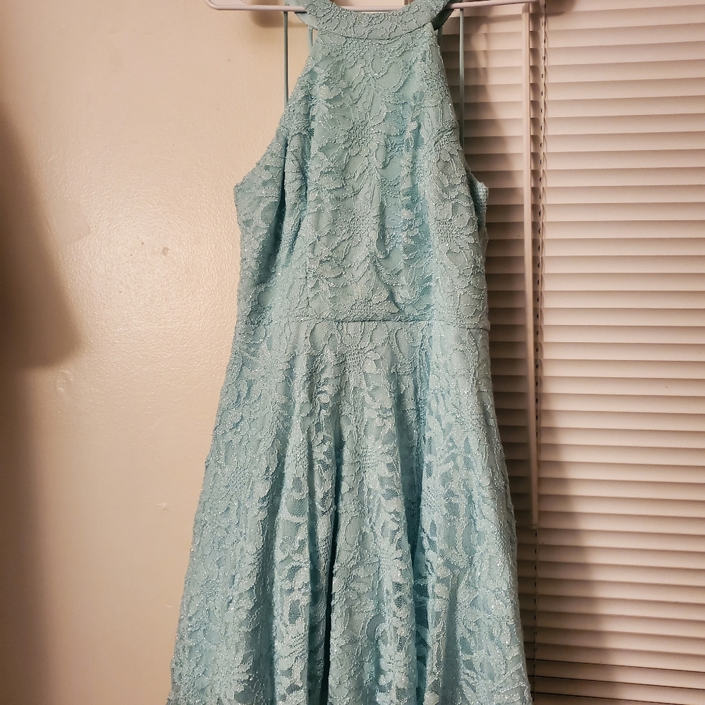 Baby blue glitter dress